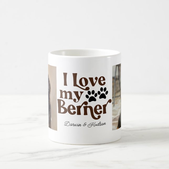Niedlich I Liebe Mein Berner Berner Hund 2 Foto Kaffeetasse (Mittel)