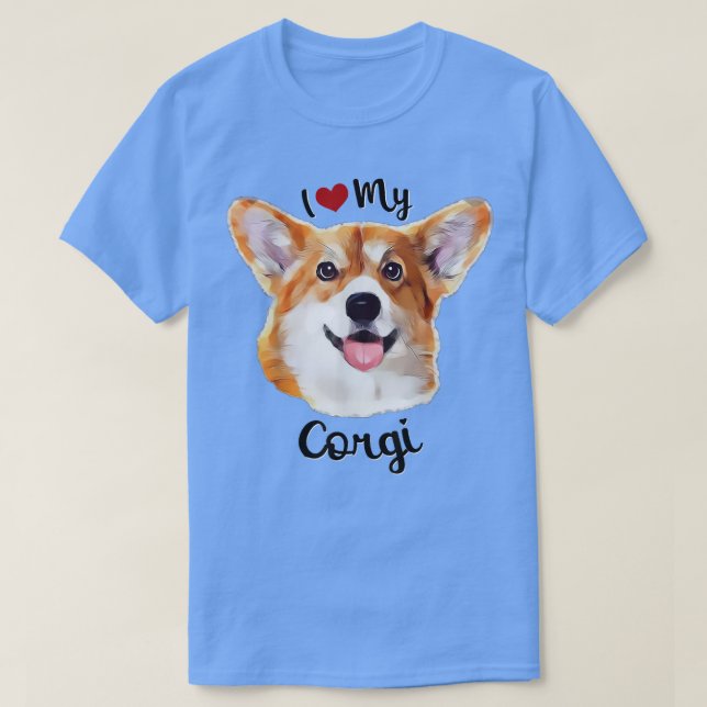 Niedlich I Liebe mein Corgi Hund Lover Rasse Welpe T-Shirt (Design vorne)