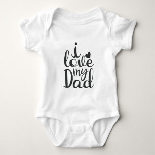 Niedlich I Liebe mein Vater Wort Kunst Baby Strampler