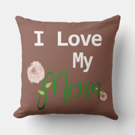 Niedlich I Liebe meine Mama Rosa Rosen Außenkissen Kissen