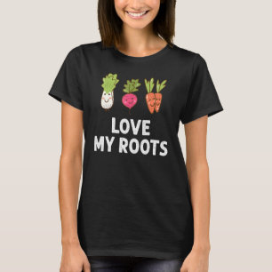 Niedlich I Liebe meine Wurzeln Kleinkind Root Vege T-Shirt