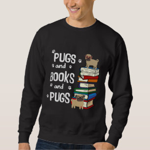 Niedlich I Liebe Mops und Bücher Klassischer T - S Sweatshirt