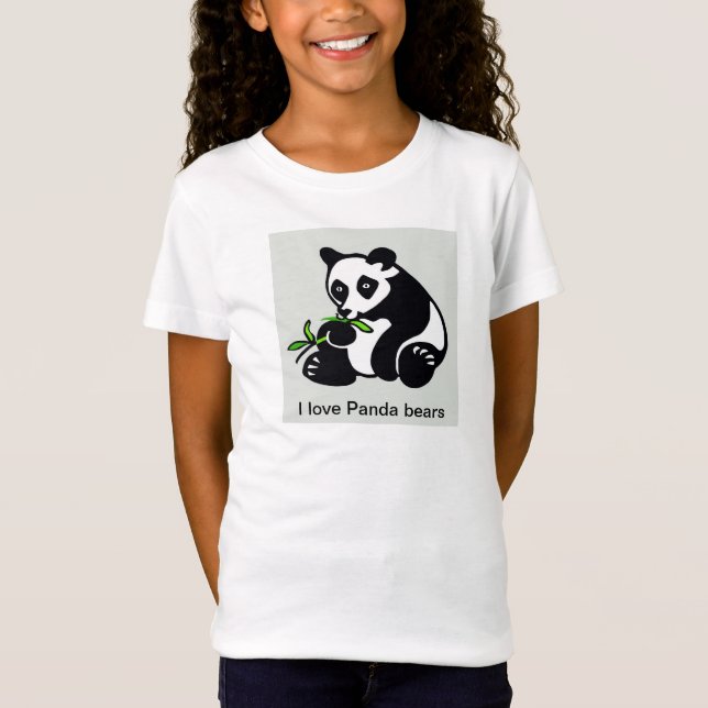 Niedlich - I Liebe Panda Bears - Natur T-Shirt (Vorderseite)