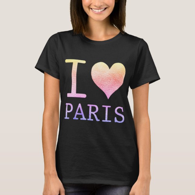 Niedlich I Liebe Paris T Shirt (Vorderseite)
