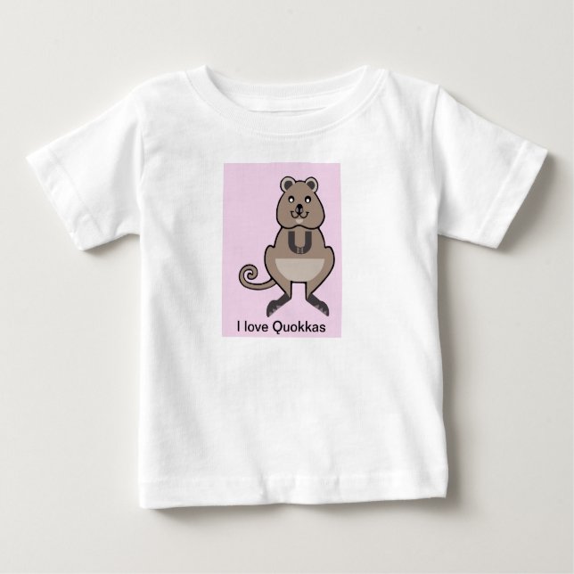 Niedlich - I Liebe QUOKKAS - Wildtiere - Natur - Baby T-shirt (Vorderseite)