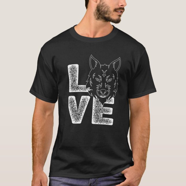 Niedlich I Liebe Wolf Themenidee für Tierfreunde T-Shirt (Vorderseite)