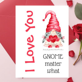 Niedlich I Liebe You Girl Gnome Matter Was Valenti Karte