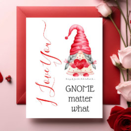 Niedlich I Liebe You Girl Gnome Matter Was Valenti Karte