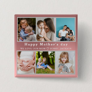 Niedlich I LIEBE YOU MAMA Happy Mother Day Foto Co Button
