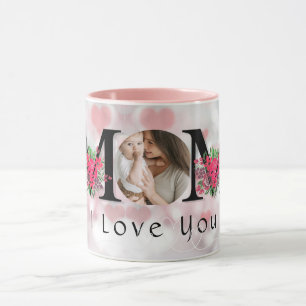 Niedlich I LIEBE YOU MAMA Mother's Day Foto Kaffee Tasse