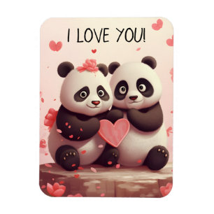 Niedlich I Liebe You Panda Valentine Magnet
