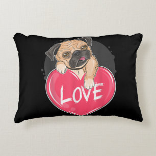 Niedlich I Steal Hearts Mops   Valentine Day Gift Dekokissen