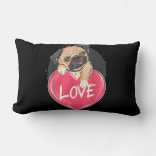 Niedlich I Steal Hearts Mops Valentine Day Gift Lendenkissen