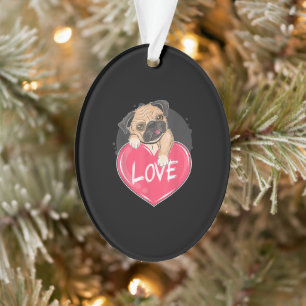 Niedlich I Steal Hearts Mops Valentine Day Gift Ornament