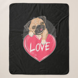 Niedlich I Steal Hearts Mops Valentine Day Gift Sherpadecke