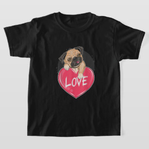 Niedlich I Steal Hearts Mops Valentine Day Gift T-Shirt