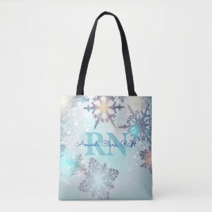 Niedlich Ice Blue Snowflake Personalisierter Name
