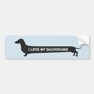 Niedlich "ich Liebe Silhouette meiner Dackel" Autoaufkleber