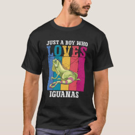 Niedlich Iguana Fun Life Funny nur ein Junge, der T-Shirt