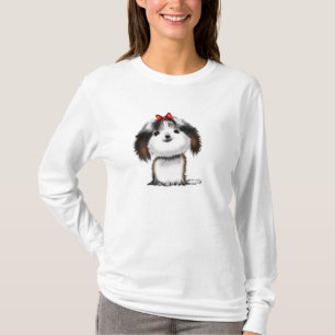Niedlich Illustriert Shih Tzu Puppy T-Shirt