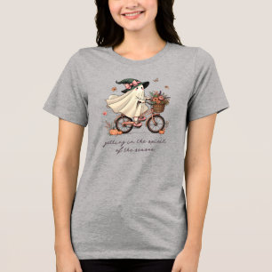 Niedlich in den Geist Halloween Tri-Blend Shirt