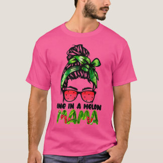 Niedlich in einem Melon Mama Messy Bun Watermelon  T-Shirt