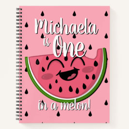 Niedlich in einem Melon Niedlich Watermelon Pink P Notizbuch