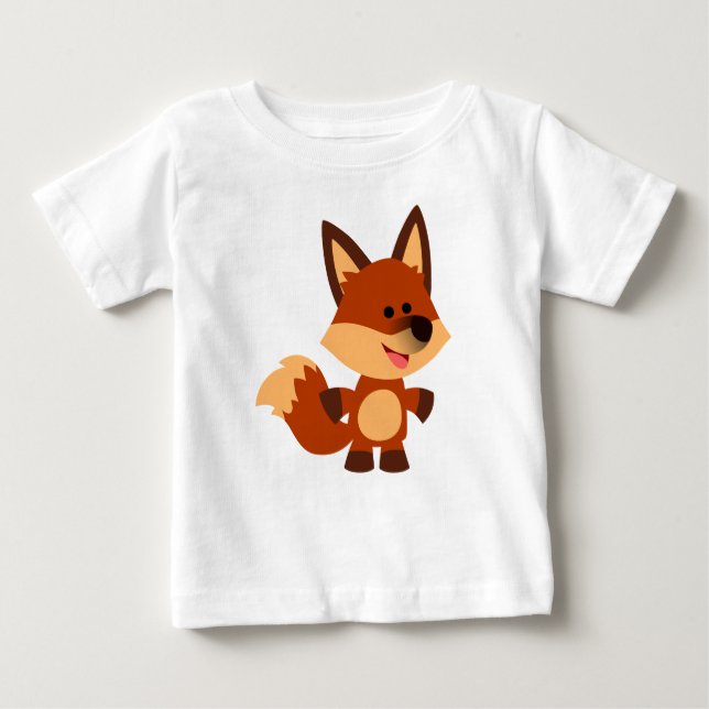 Niedlich Innocent Cartoon Fox Baby T - Shirt (Vorderseite)