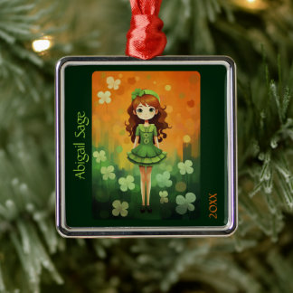 Niedlich Irish Dancer Christmas Irish Step Dance Ornament Aus Metall