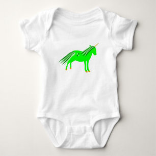 Niedlich Irish Green und Gold Unicorn Baby Strampler