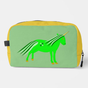 Niedlich Irish Green und Gold Unicorn Waschbeutel