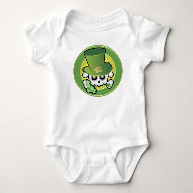 Niedlich Irish Skull Baby Strampler (Vorderseite)
