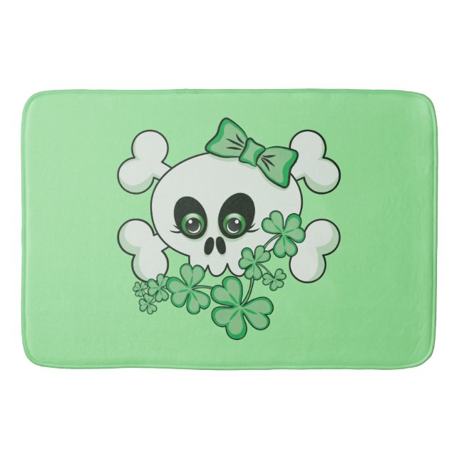 Niedlich Irish Skull Badematte (Vorderseite)