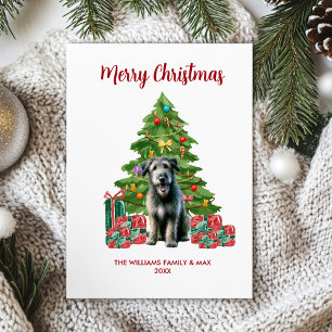 Niedlich Irish Wolfhound Dog Familie Weihnachten