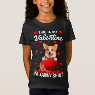 Niedlich ist dies mein Valentine Pajama Corgi Dog  T-Shirt