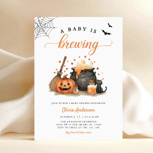 Niedlich ist ein Baby, das Halloween Kinderdusche Einladung