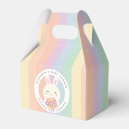 Niedlich ist ein paar Bunny auf dem Weg Rainbow Ba Geschenkschachtel