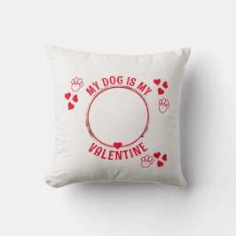 Niedlich IST MEIN HUND MEIN VALENTINISCHES Foto Kissen