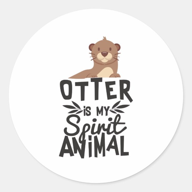 Niedlich ist mein Spirit Animal Funny Sticker (Vorderseite)