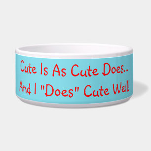 Niedlich ist wie Niedlich, blauer Haustier Napf