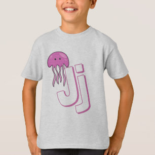 Niedlich J For Jelly Fish - Kids English ABCD Alph T-Shirt