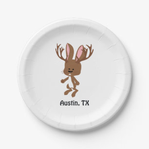 Niedlich Jackalope - Austin, Texas Pappteller