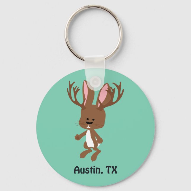 Niedlich Jackalope - Austin, Texas Schlüsselanhänger (Vorderseite)