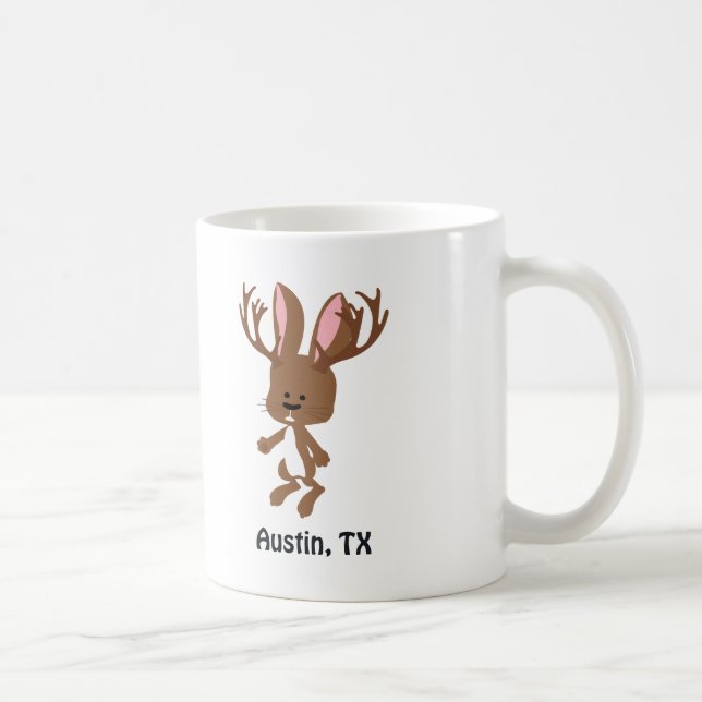 Niedlich Jackalope - Austin, Texas Tasse (Rechts)