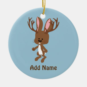 Niedlich Jackalope Keramik Ornament