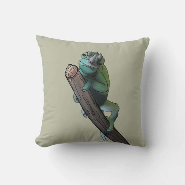 Niedlich Jackson's Chameleon Kissen (Vorderseite)