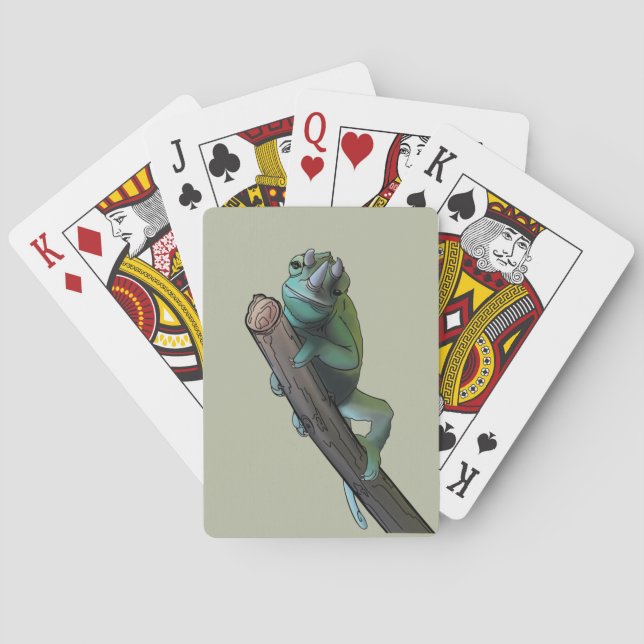 Niedlich Jackson's Chameleon Spielkarten (Rückseite)