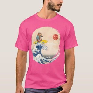Niedlich Japanisch Great Wave Kanagawa Surfing Cap T-Shirt