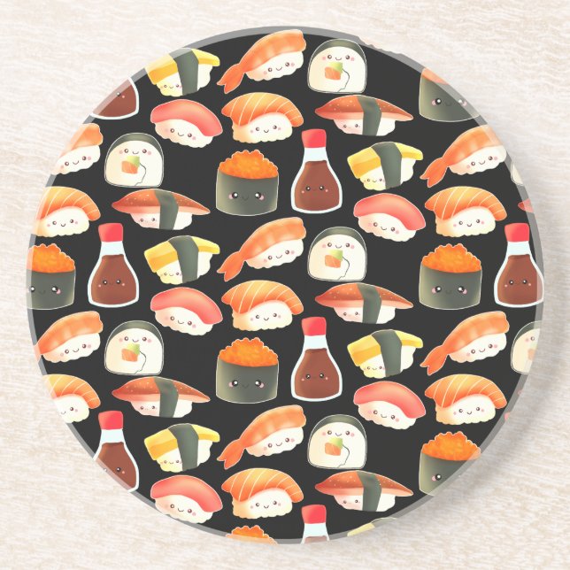 Niedlich Japanisch Sushi Getränkeuntersetzer (Vorne)