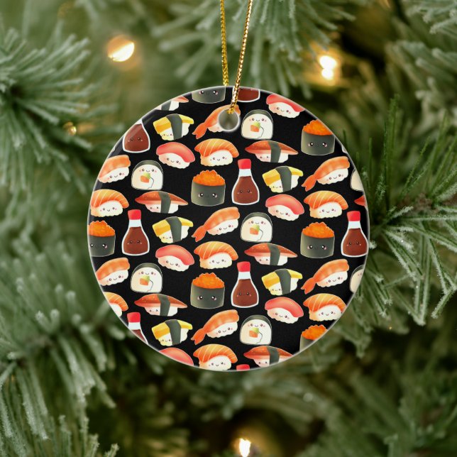 Niedlich Japanisch Sushi Keramik Ornament (Baum)